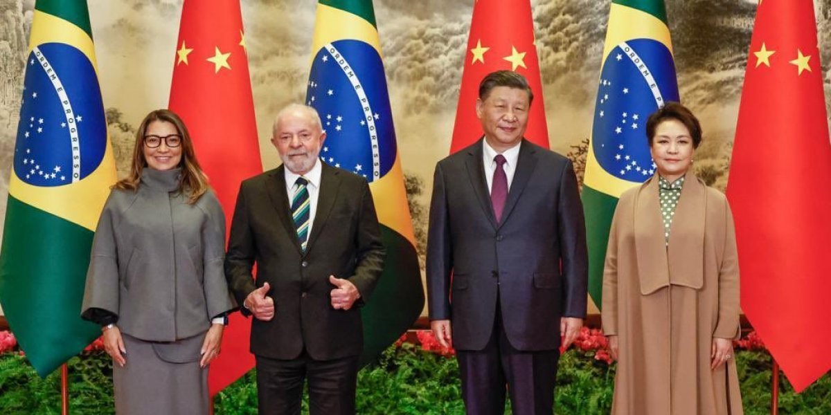 Lula e Xi Jinping e suas primeiras damas