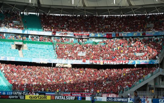 Torcida do Flamengo na Arena Fonte Nova