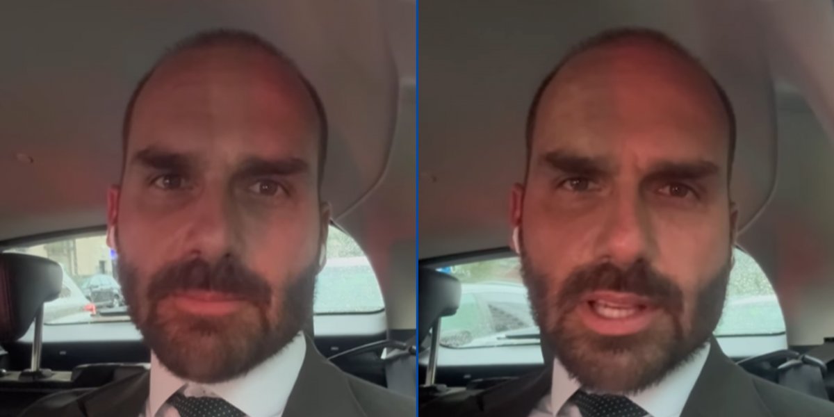 Eduardo Bolsonaro grava vídeo para comentar a recente decisão dos EUA