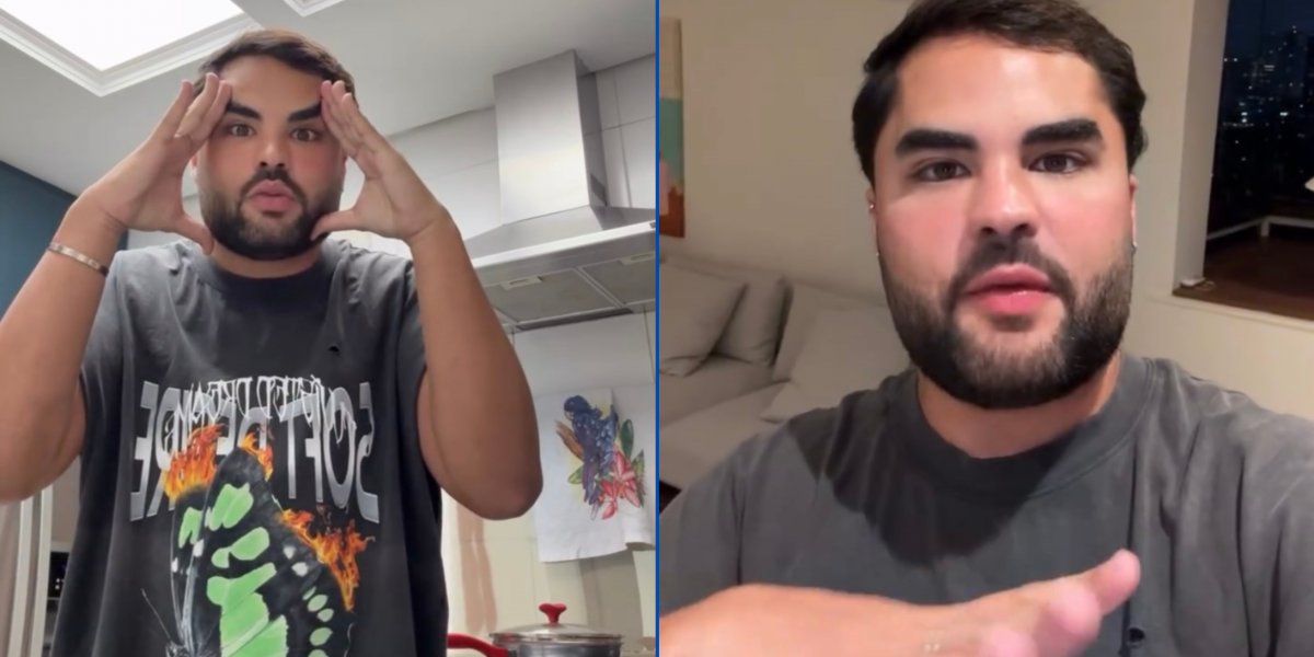 Lucas Guedez no momento da gravação do vídeo