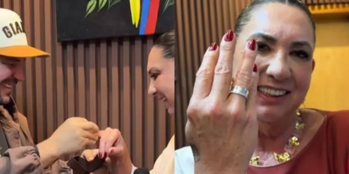 Momentos do pedido de namoro para Margareth Serrão