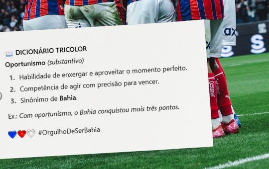 Bahia ironiza Corinthians após vitória e cutuca sobre Kauê: “Um triunfo oportunista”