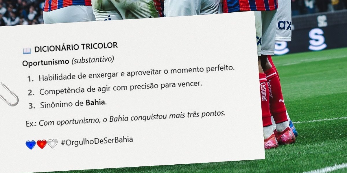 Bahia ironiza Corinthians após vitória e cutuca sobre Kauê: “Um triunfo oportunista”