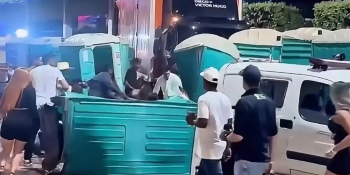 Caminhão de dupla sertaneja perde controle e fere 14 pessoas em festa