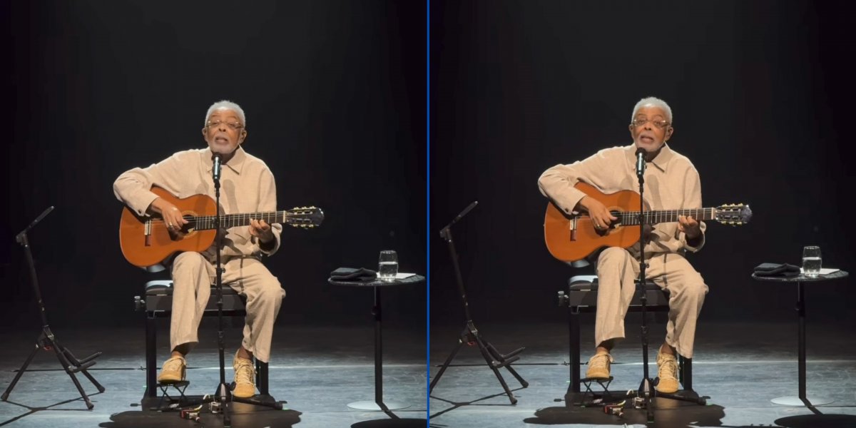 Gilberto Gil durante apresentação