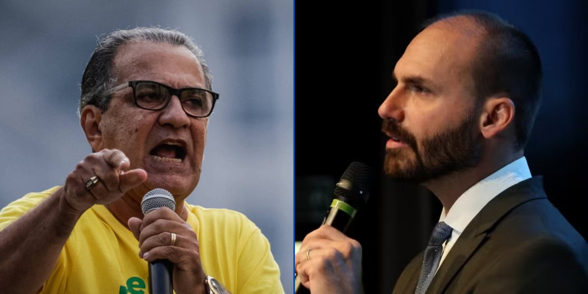 Pastor Silas Malafaia e o deputado Eduardo Bolsonaro