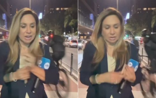 Repórter sofre tentativa de furto de celular minutos antes de entrar ao vivo
