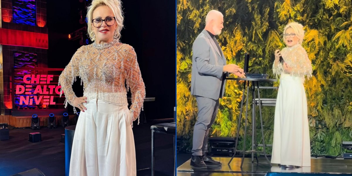 Ana Maria Braga durante a final do reality show Chef de Alto Nível