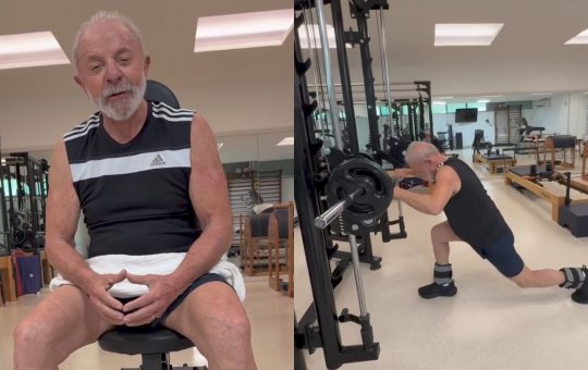 Lula posta vídeo treinando e exibe forma física de atleta