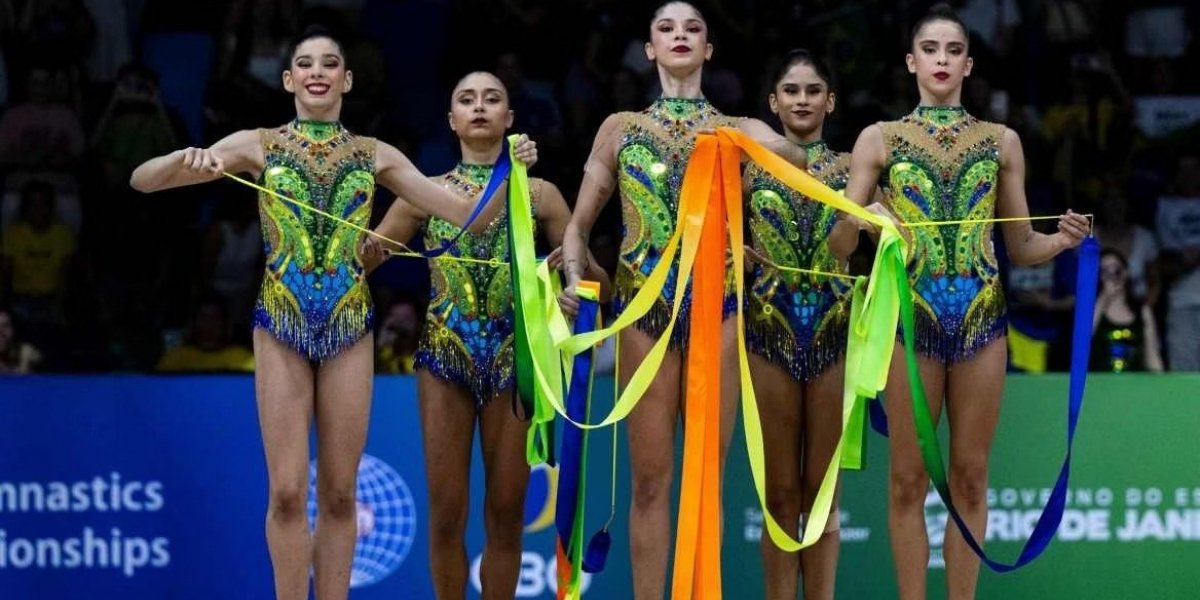 Brasil conquista prata inédita no Mundial de Ginástica Rítmica no Rio de Janeiro