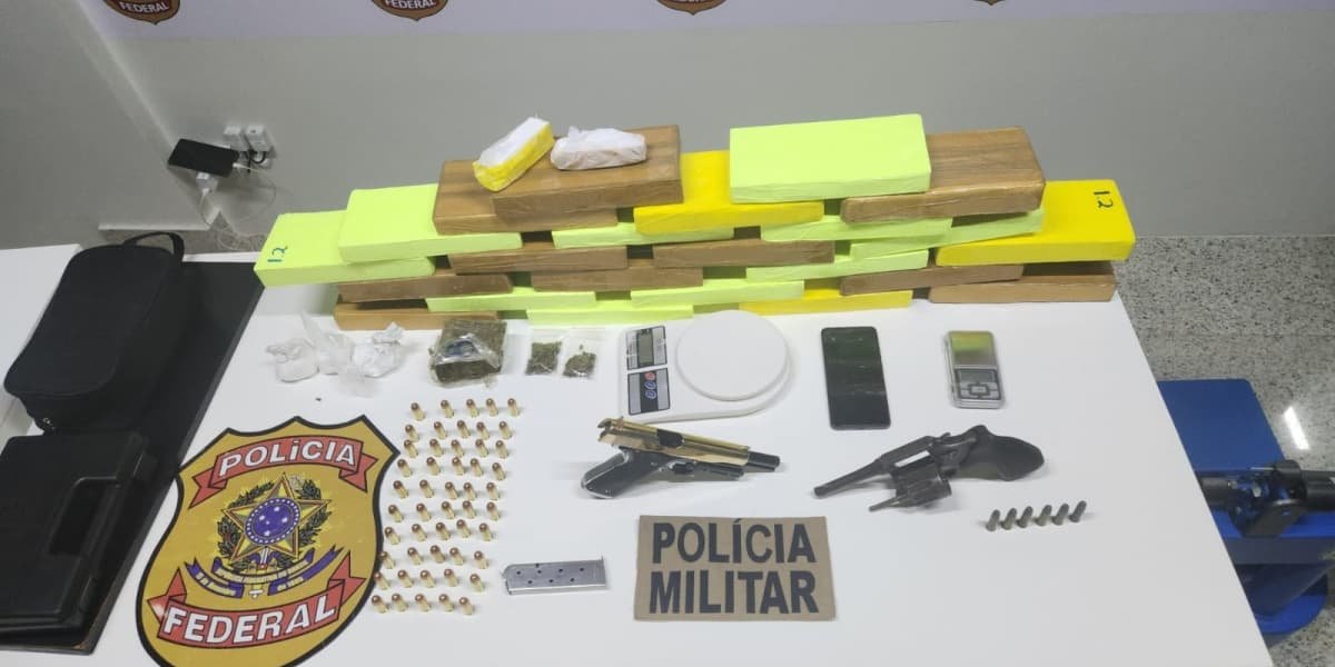 Objetos apreendidos pela Polícia