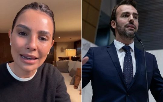 Cíntia Chagas chora ao comentar arquivamento de denúncia contra seu ex-marido, Lucas Bove, na Alesp
