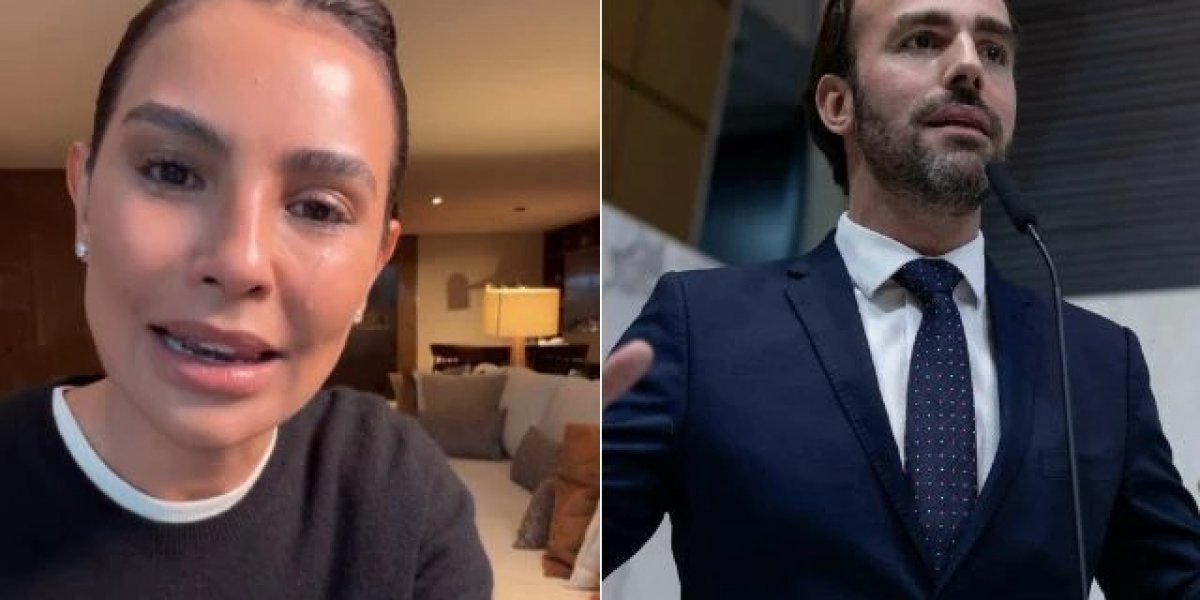 Cíntia Chagas chora ao comentar arquivamento de denúncia contra seu ex-marido, Lucas Bove, na Alesp