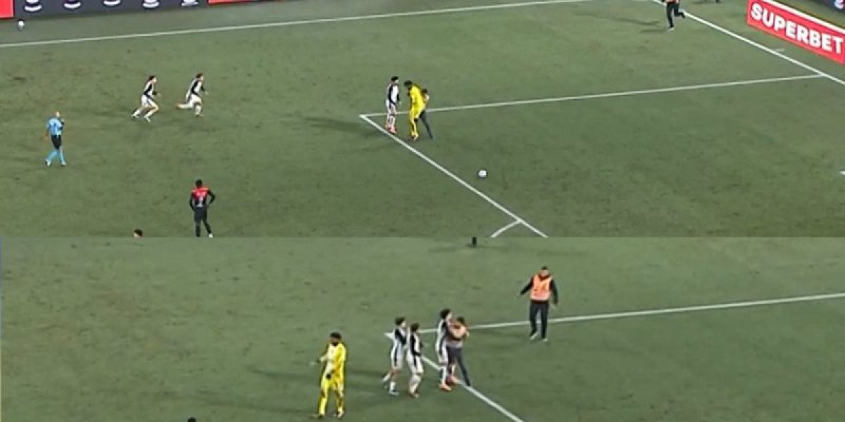 Imagens do momento da agressão