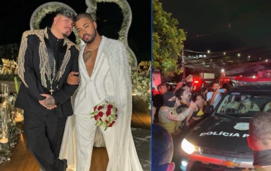 Pessoas comemoram chegada de Hytalo Santos e do marido a presídio em João Pessoa