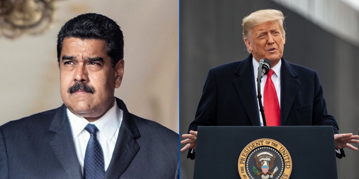 Nicolas Maduro (Esquerda) e Donald Trump (Direita)