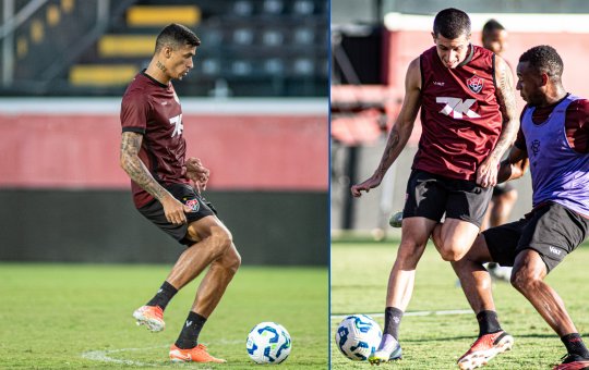 Voltaram! Camutanga e Dudu são apresentados no Vitória após período de empréstimos