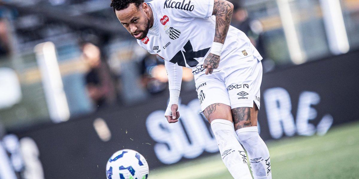 Neymar no jogo contra o Fluminense