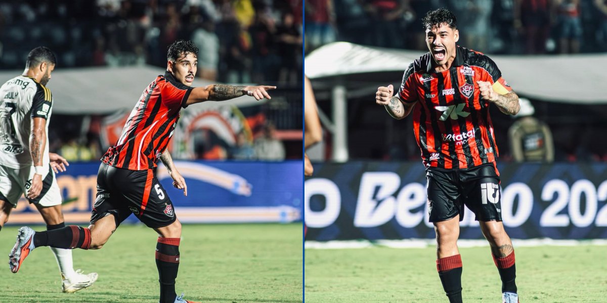Lucas Halter em ação na partida contra o Atlético-MG