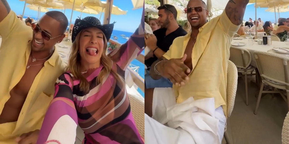 De férias na Itália, Léo Santana é surpreendido ao ouvir sua música tocando em restaurante
