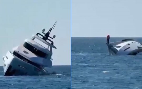 Em sua primeira viagem, iate avaliado em R$ 5 milhões afunda ao ser lançado no mar