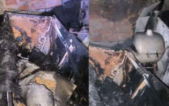 Pai e filho ficam feridos após casa pegar fogo em Pirajá