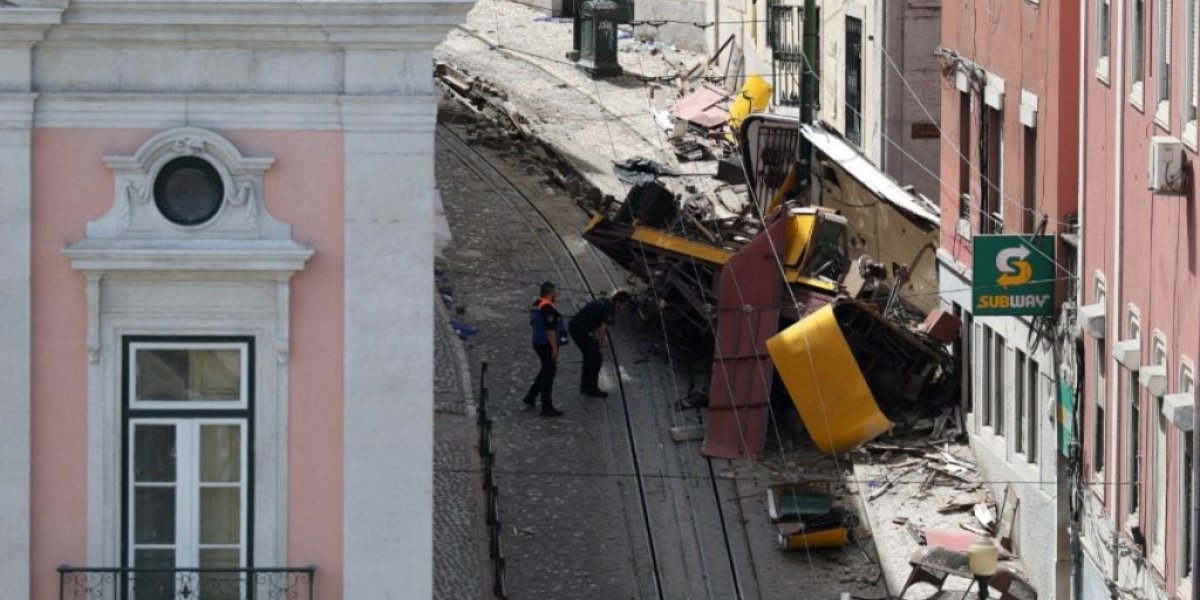 Acidente no bondinho da Gloria, em Portugal