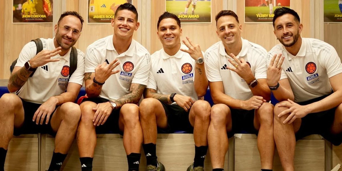 Arias comemorando sua terceira classificação à Copa