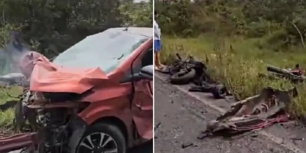 Acidente grave envolvendo carro e sete motos deixa várias pessoas feridas na BA-504 em Alagoinhas