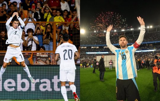 Messi x CR7: Cristiano marca duas vezes por Portugal e passa Messi em número de gols nas Eliminatórias