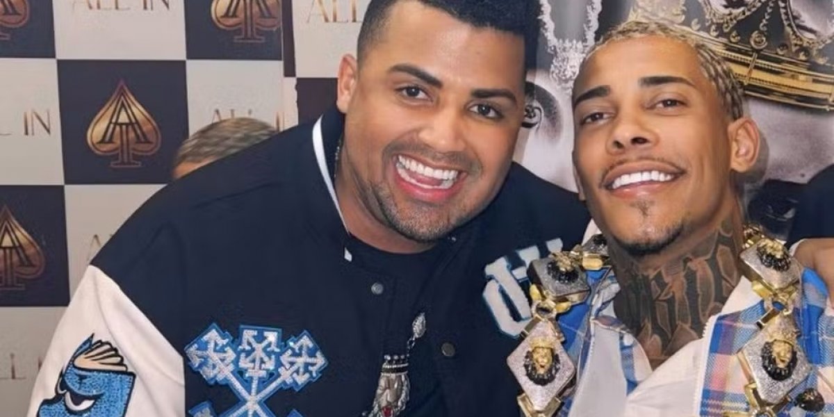 Deputado estadual Tiego Raimundo dos Santos Silva ao lado do funkeiro MC Poze