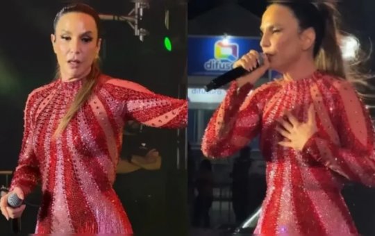 Ivete Sangalo para apresentação e envia recado a “brigão” durante show