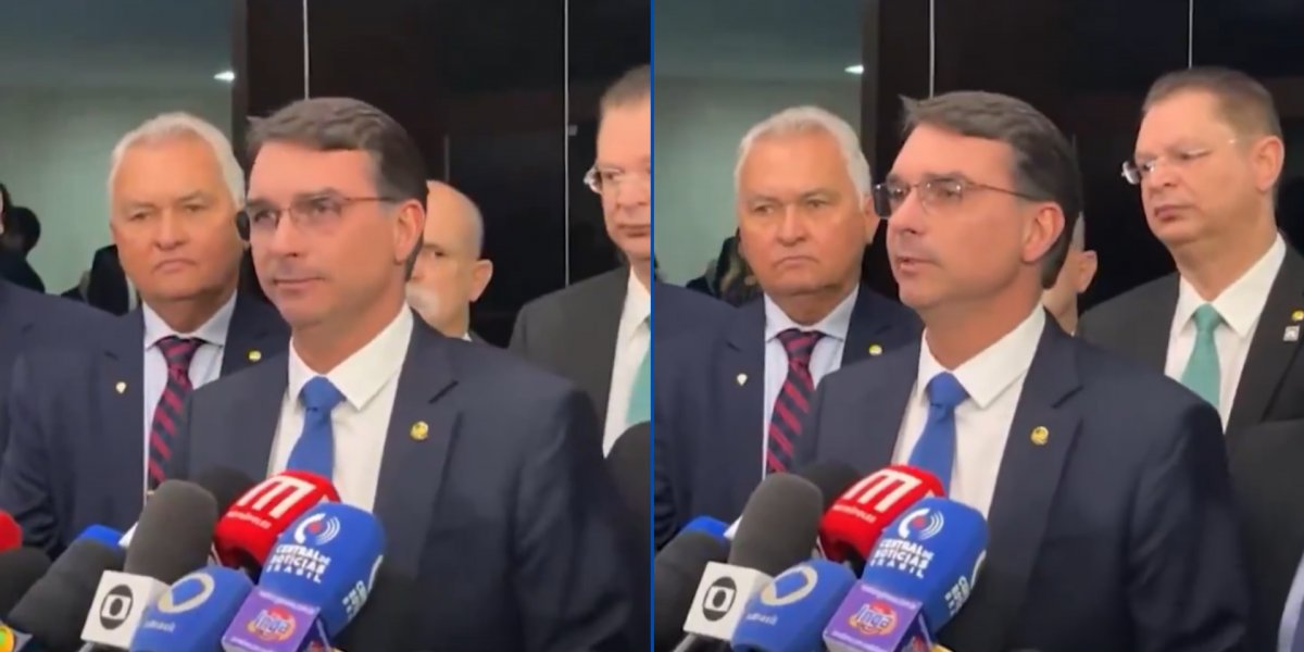 Senador Flavio Bolsonaro em entrevista