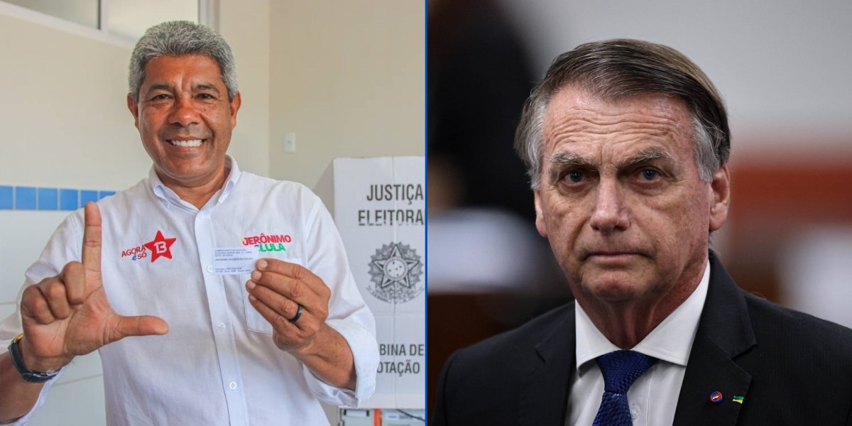 Jerônimo Rodrigues, governador da Bahia, e Jair Bolsonaro, ex-presidente da República
