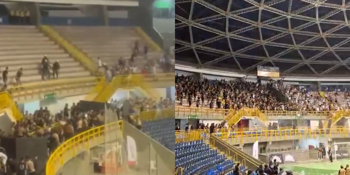 Registros da briga entre os torcedores
