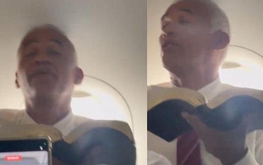 Pastor Isidório descontrai passageiros após momento de tensão em turbulência