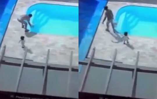 Bebê de 1 ano cai na piscina e é salva pelo pai em Minas Gerais