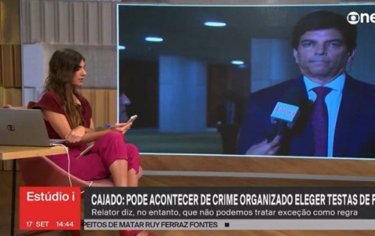 Relator da PEC da Blindagem, Cláudio Cajado discute com jornalista ao vivo