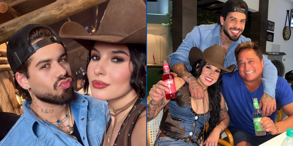 Zé Felipe e Ana Castela / Zé, Ana e Leonardo, pai de Zé Felipe