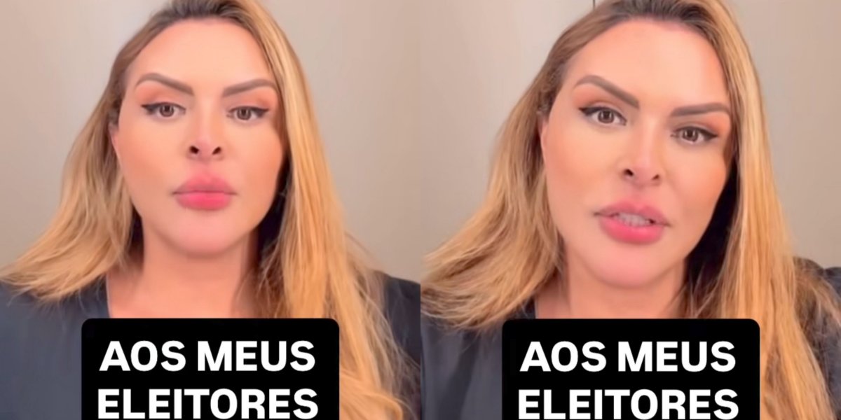 Momento da gravação do vídeo pela deputada