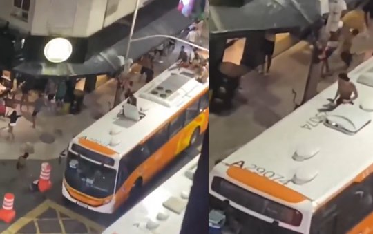 Arrastão assusta frequentadores de bar e passageiros de ônibus durante protesto no Rio de Janeiro