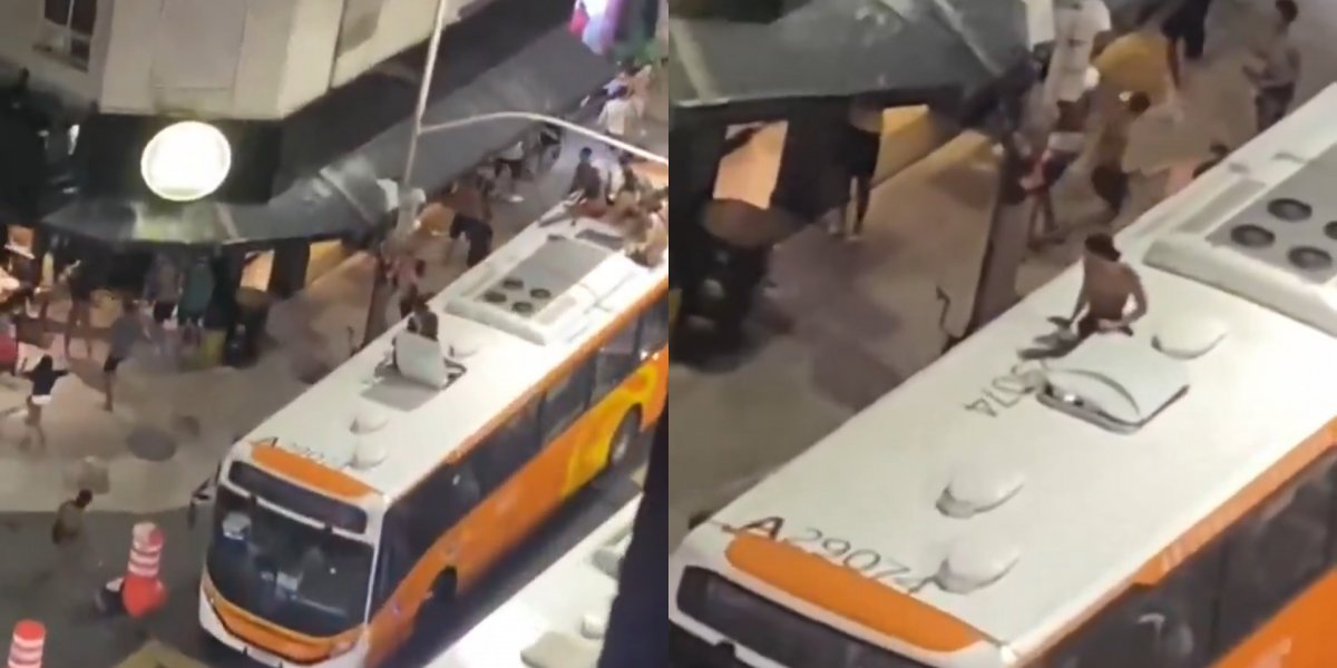 Arrastão assusta frequentadores de bar e passageiros de ônibus durante protesto no Rio de Janeiro