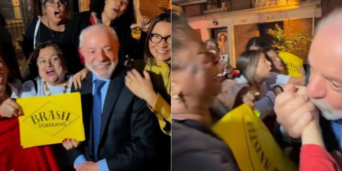Com gritos de “Brasil soberano”, Lula é recebido por apoiadores nos EUA