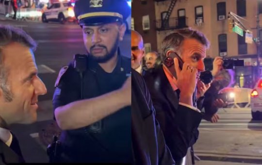 Emmanuel Macron é barrado em rua de Nova York por comitiva de Trump e liga para presidente dos EUA