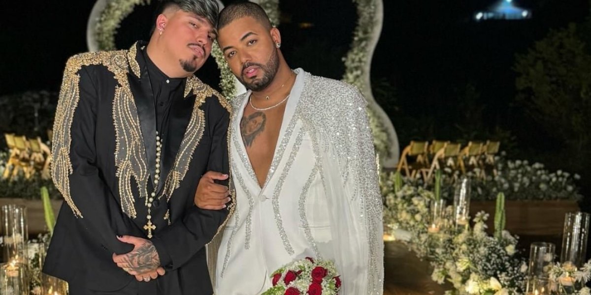 Hytalo Santos ao lado do marido Israel Vicente, conhecido como Euro