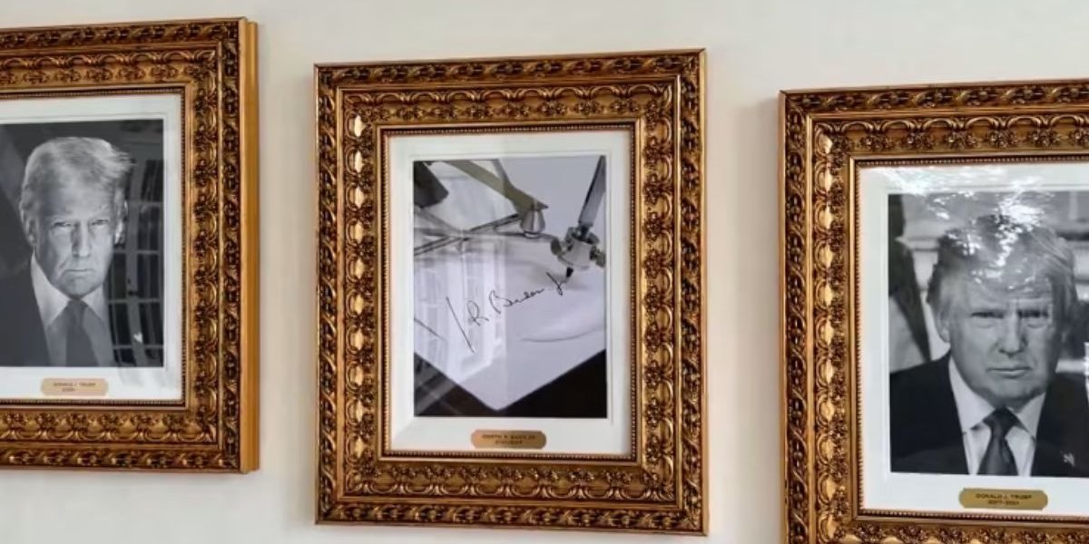 Governo Trump ironiza Biden e troca foto do ex-presidente por uma caneta semi-automática