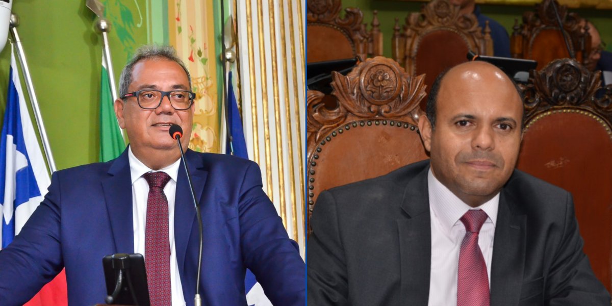 Carlos Muniz (PSDB), presidente da Câmara Municipal de Salvador, e Kiki Bispo (União Brasil), líder do governo na Casa