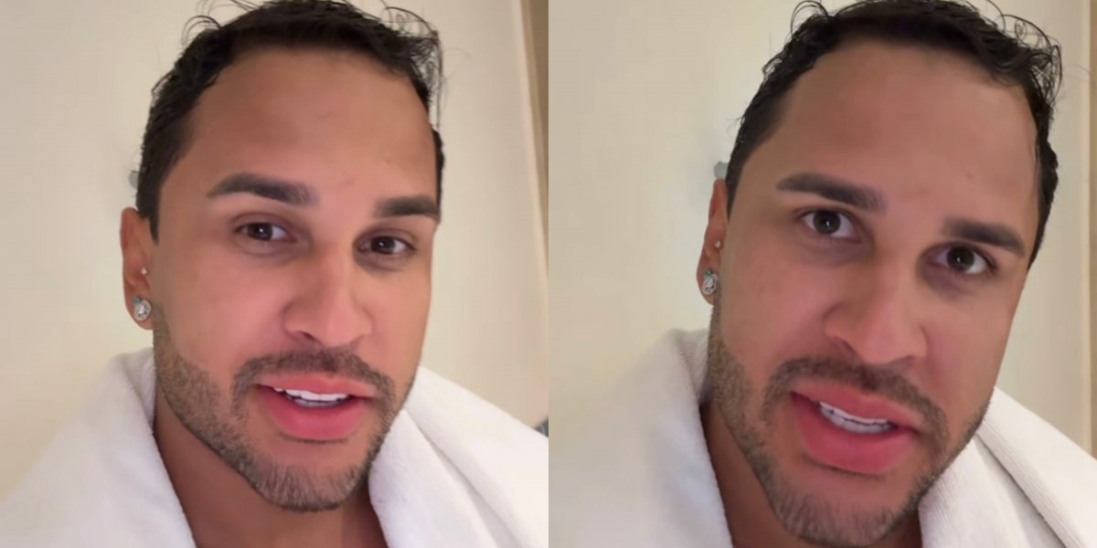 Lucas explicando o motivo de trocar de quarto em seus stories