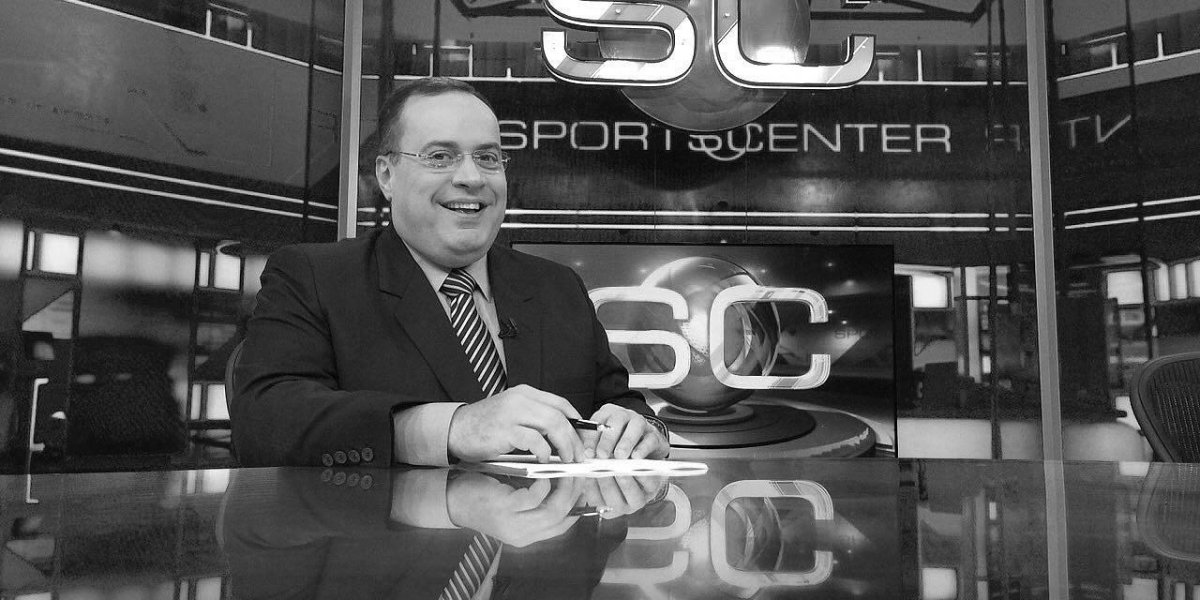 Paulo Soares na bancada do SportsCenter