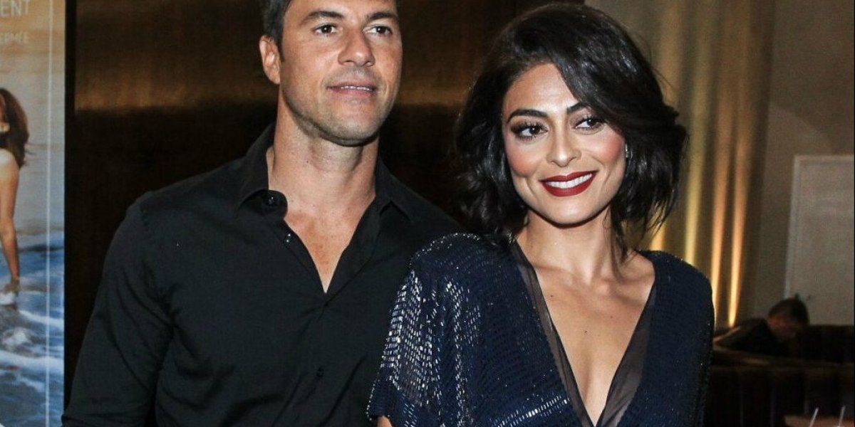 Juliana Paes ao lado do marido Carlos Eduardo Baptista